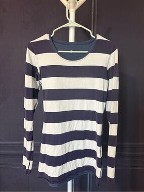 Lululemon Reversible Striped Long-Sleeve Scoop Neck Top